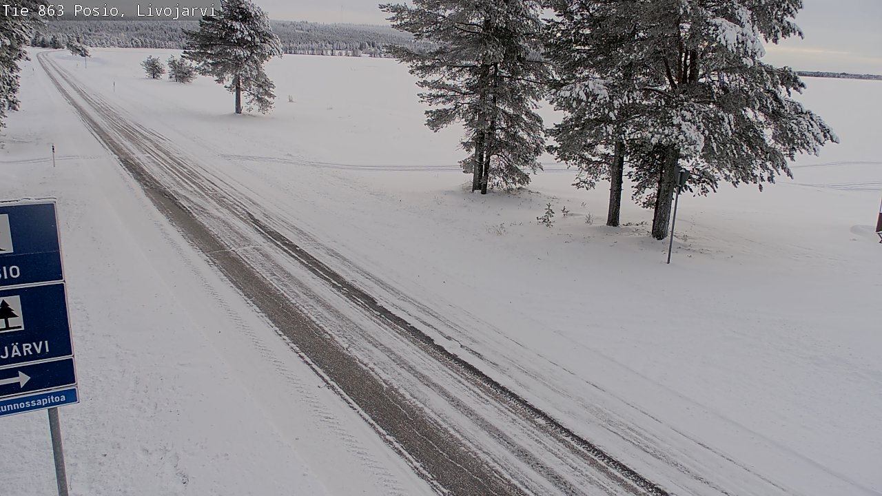 Weather Camera Image Road 863 Livojärvi, Posio, Lappi