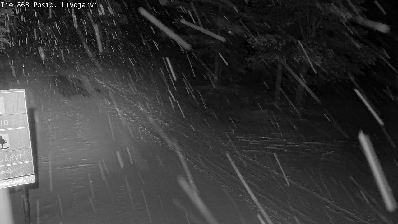 Weather Camera Image Road 863 Livojärvi, Posio, Lappi
