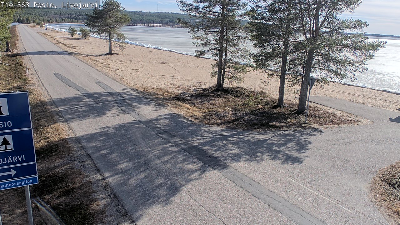 Weather Camera Image Väg 863 Livojärvi, Posio, Lappi