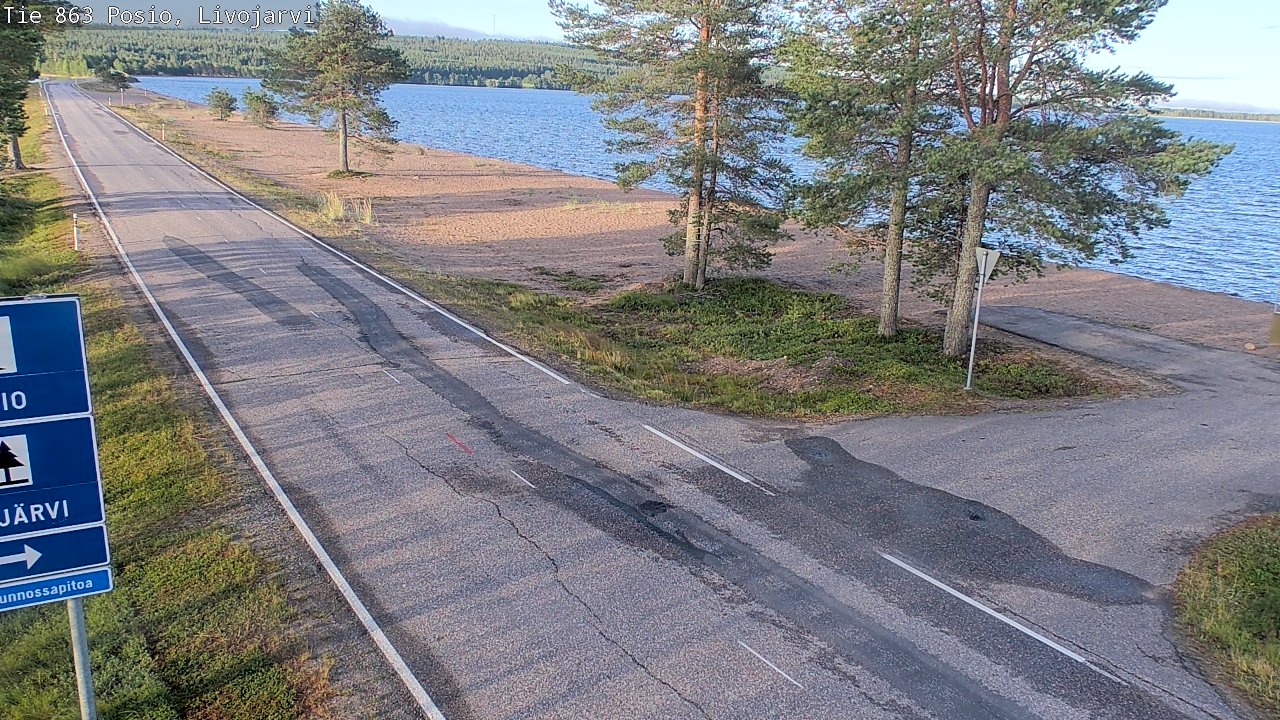 Weather Camera Image Road 863 Livojärvi, Posio, Lappi