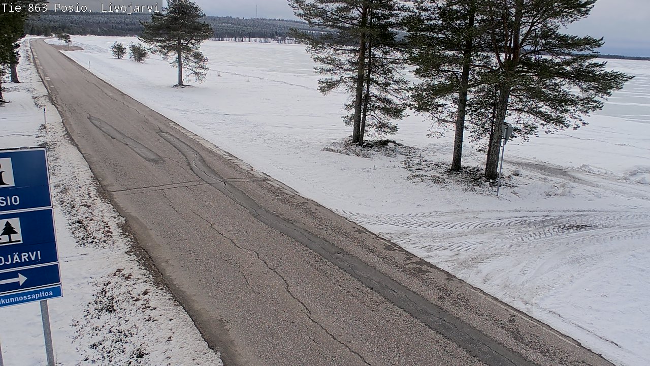 Weather Camera Image Väg 863 Livojärvi, Posio, Lappi