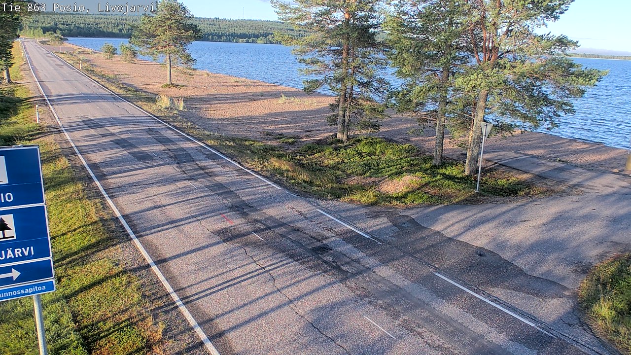 Weather Camera Image Road 863 Livojärvi, Posio, Lappi