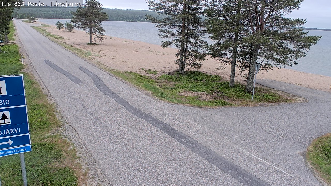 Weather Camera Image Road 863 Livojärvi, Posio, Lappi