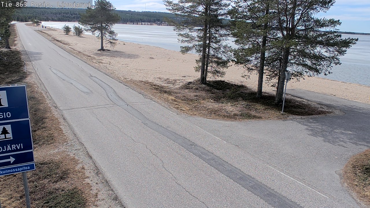 Weather Camera Image Väg 863 Livojärvi, Posio, Lappi