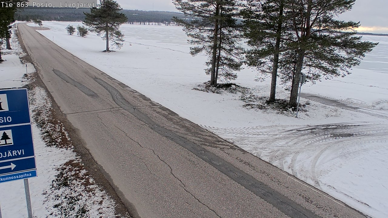 Weather Camera Image Road 863 Livojärvi, Posio, Lappi
