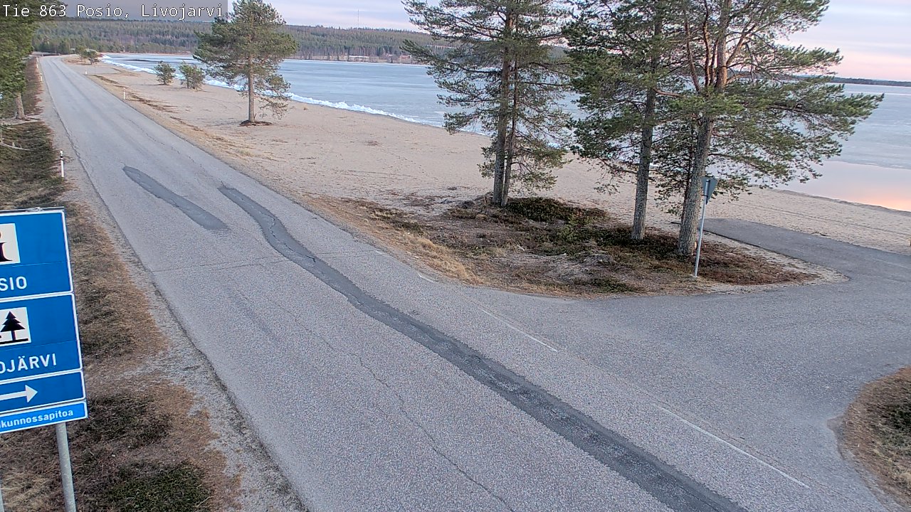 Weather Camera Image Väg 863 Livojärvi, Posio, Lappi
