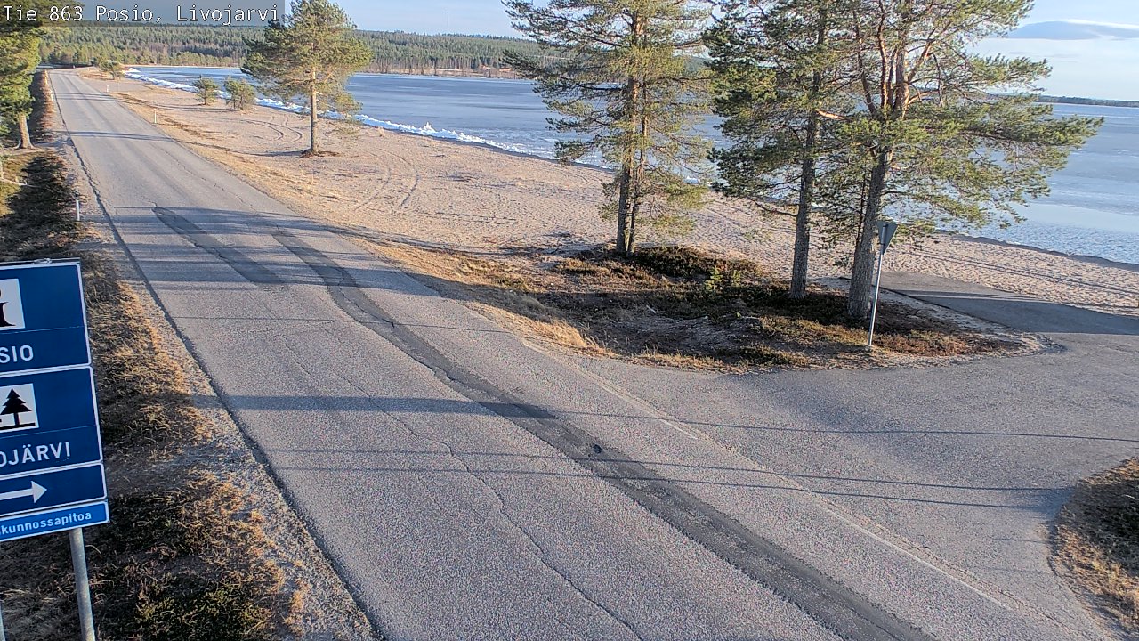Weather Camera Image Väg 863 Livojärvi, Posio, Lappi