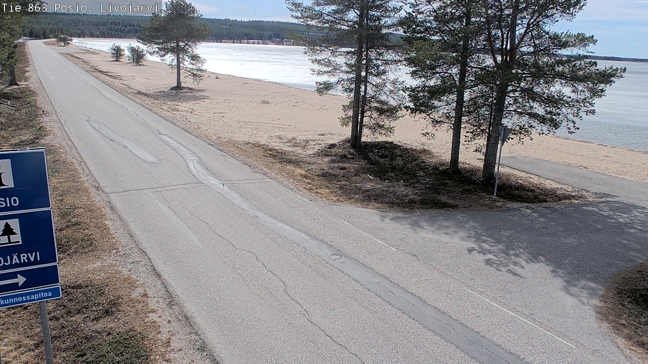 Weather Camera Image Väg 863 Livojärvi, Posio, Lappi