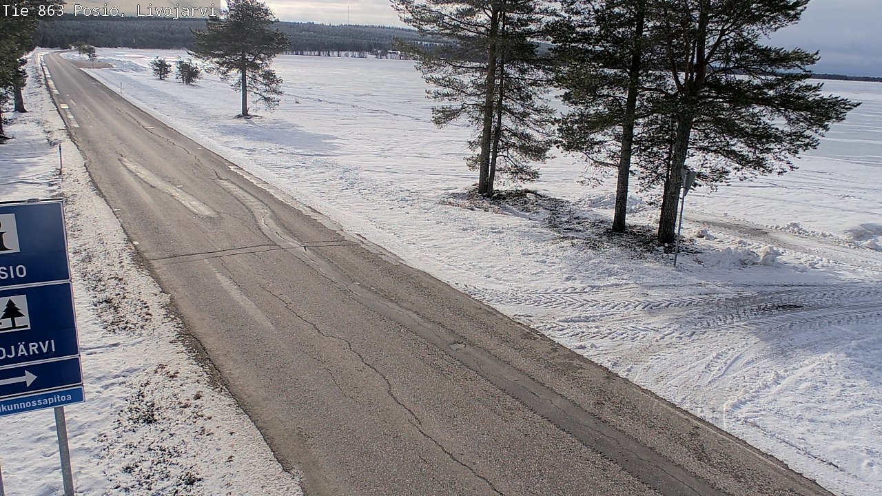 Weather Camera Image Väg 863 Livojärvi, Posio, Lappi