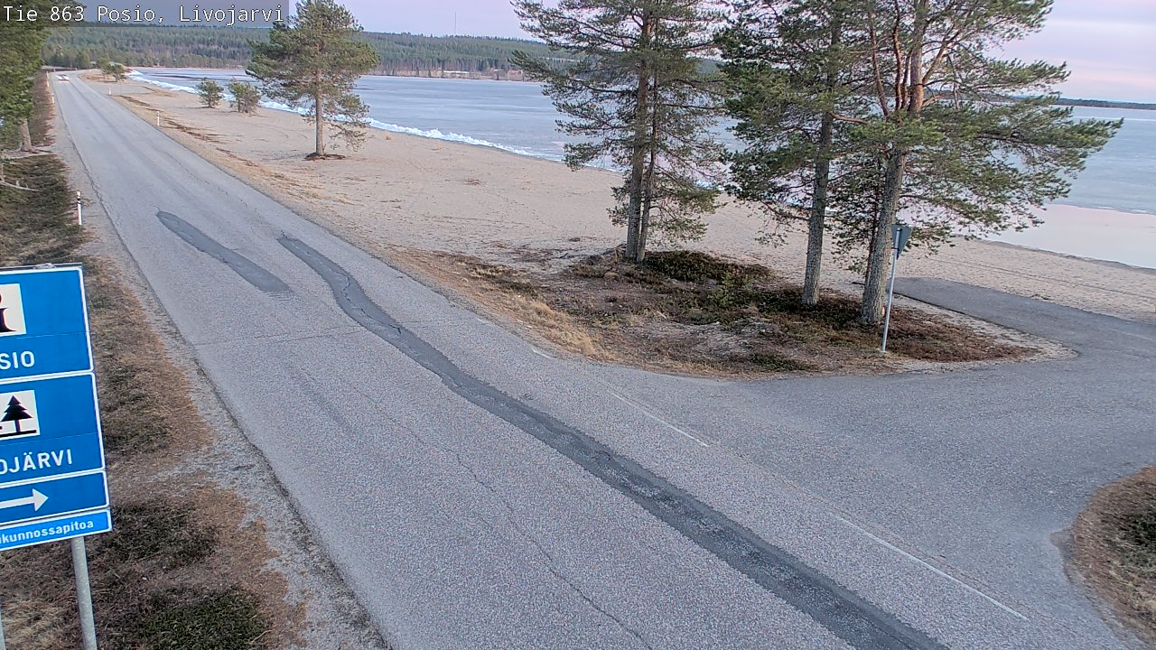 Weather Camera Image Väg 863 Livojärvi, Posio, Lappi