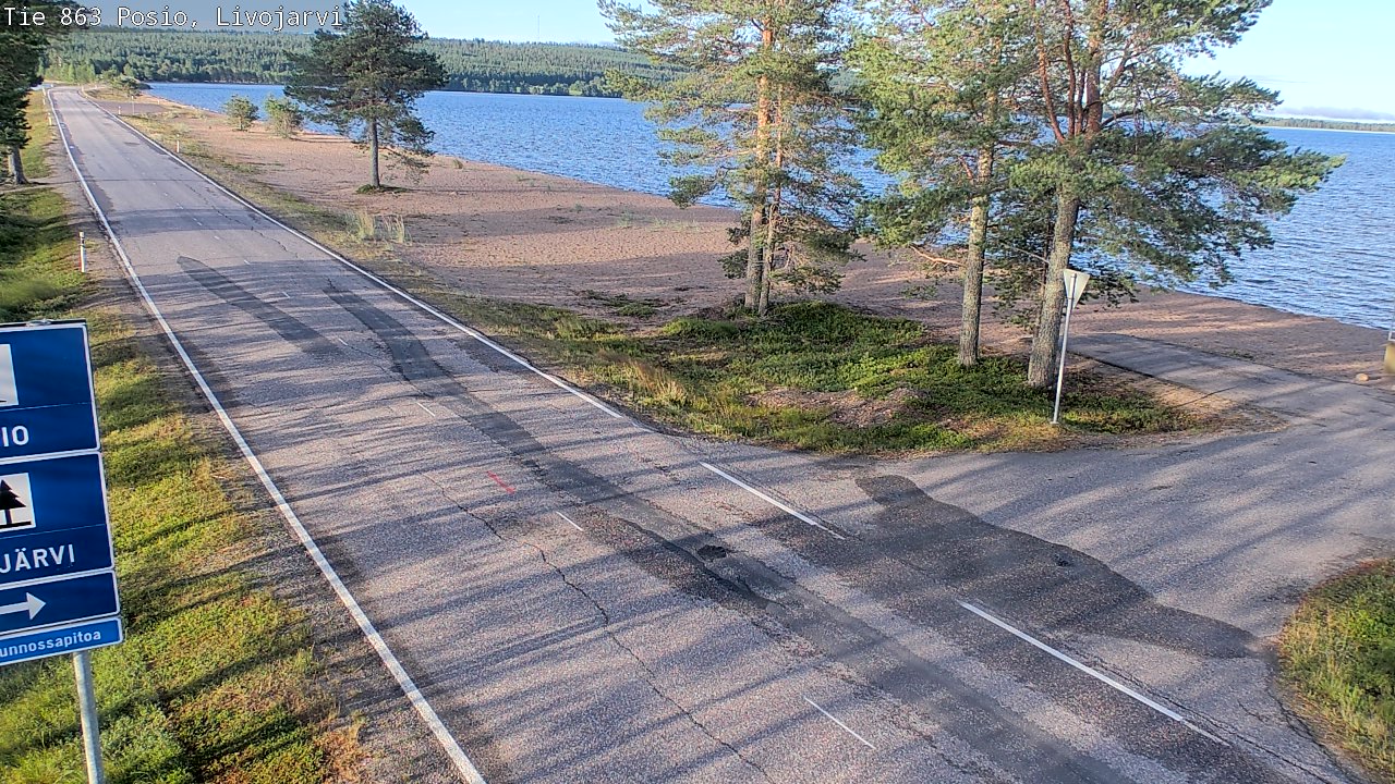 Weather Camera Image Road 863 Livojärvi, Posio, Lappi