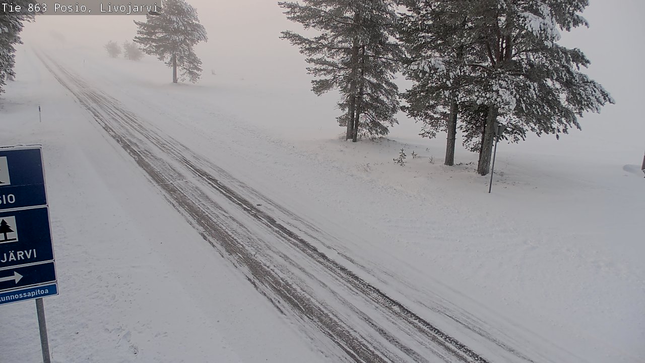 Weather Camera Image Väg 863 Livojärvi, Posio, Lappi