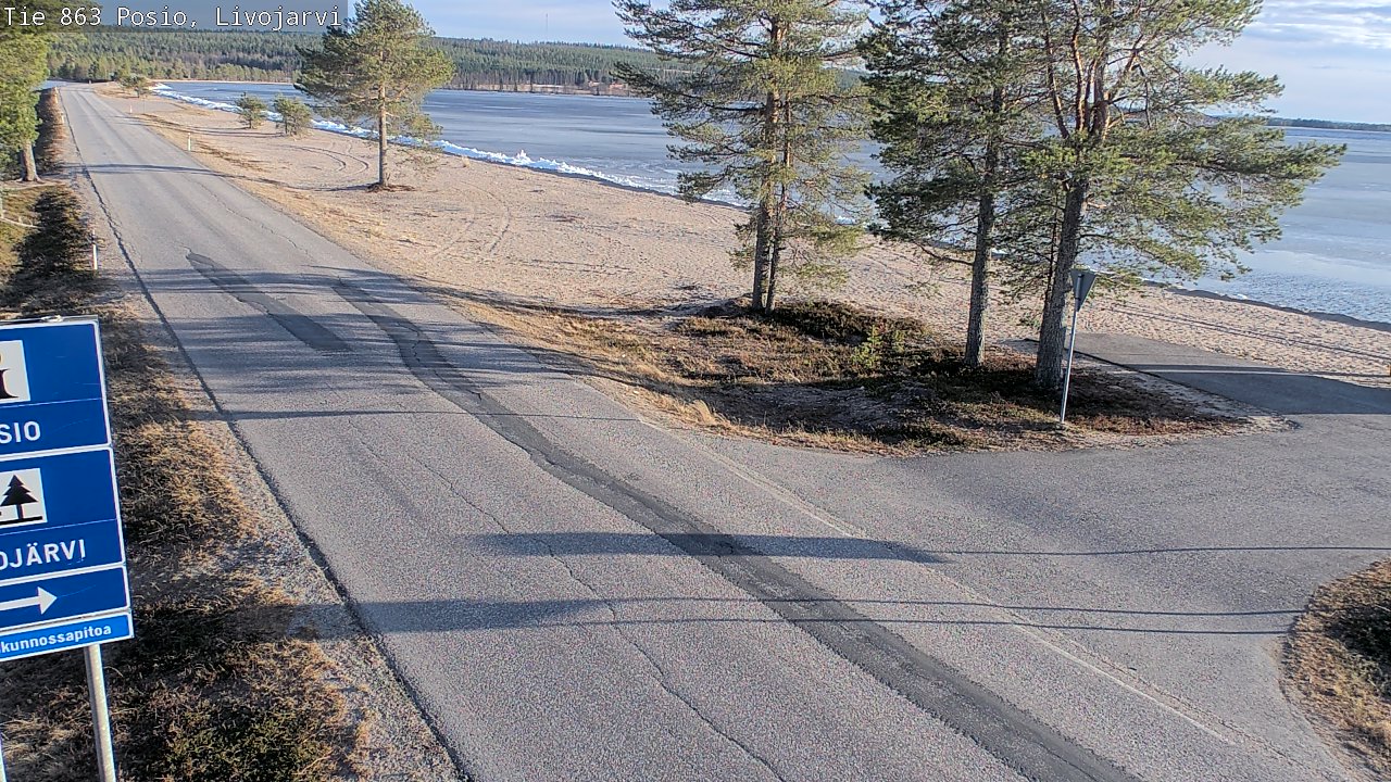 Weather Camera Image Väg 863 Livojärvi, Posio, Lappi