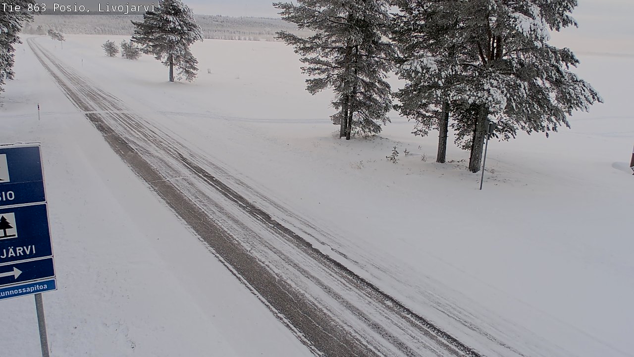 Weather Camera Image Väg 863 Livojärvi, Posio, Lappi