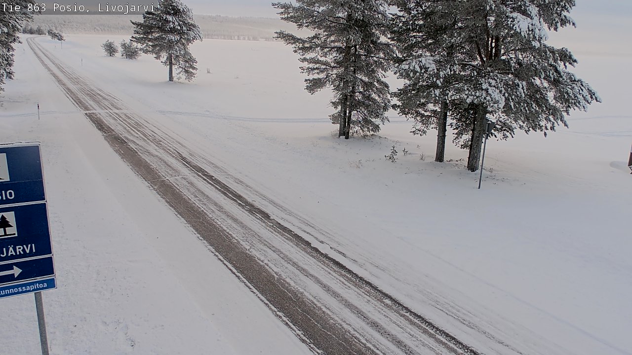Weather Camera Image Väg 863 Livojärvi, Posio, Lappi