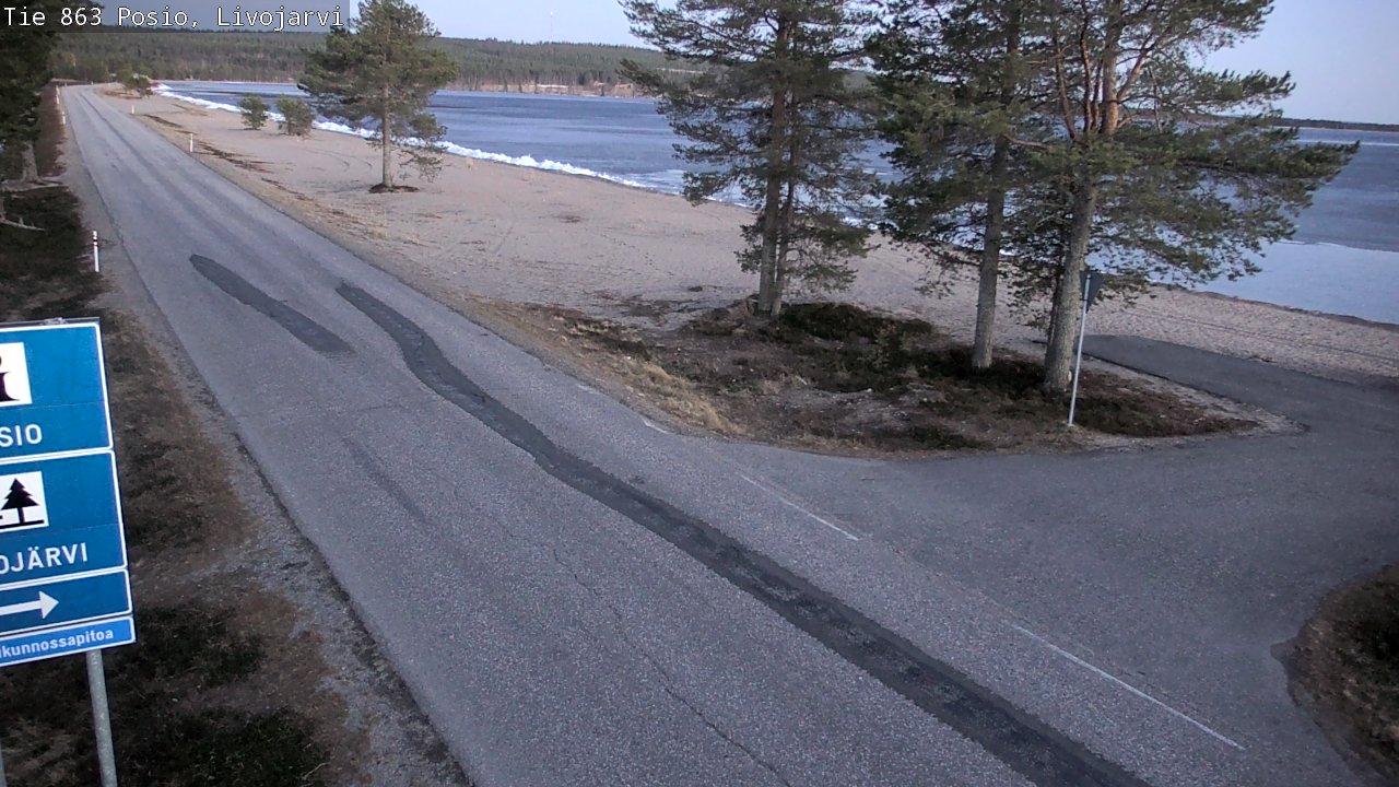 Weather Camera Image Väg 863 Livojärvi, Posio, Lappi
