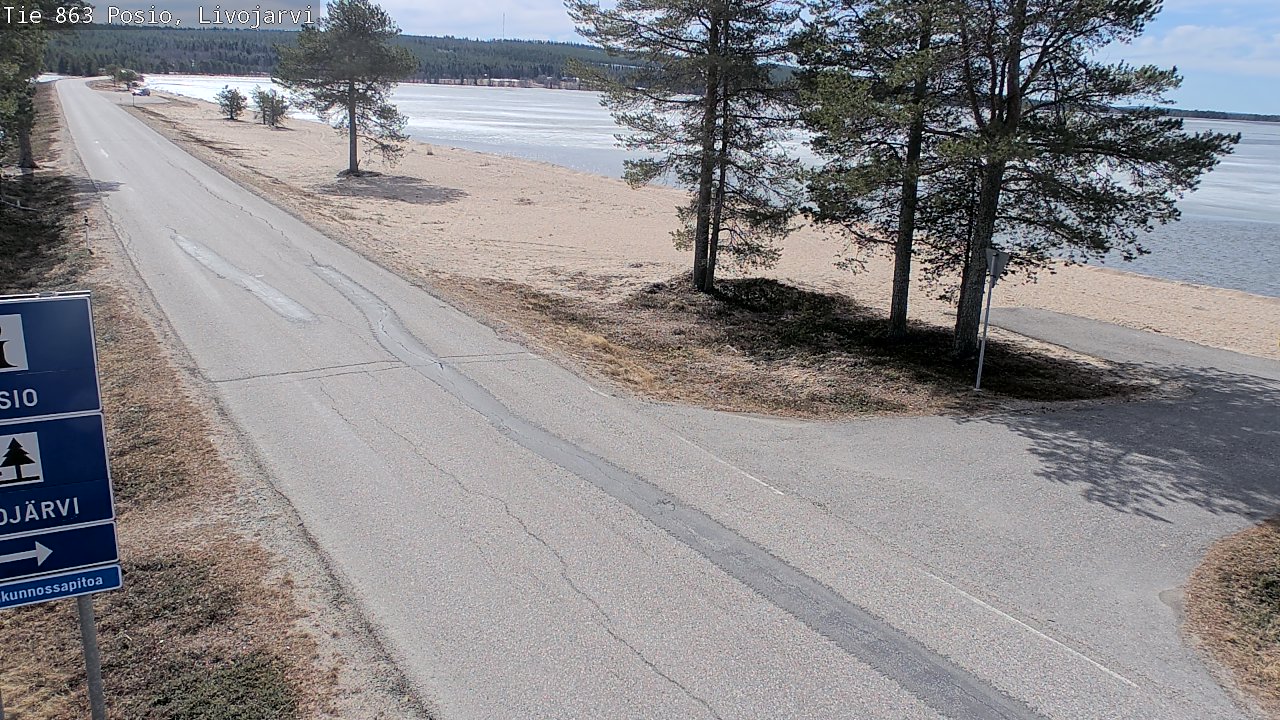 Weather Camera Image Väg 863 Livojärvi, Posio, Lappi