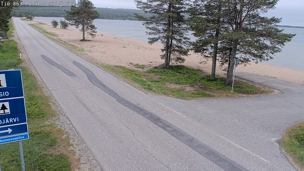 Weather Camera Image Road 863 Livojärvi, Posio, Lappi