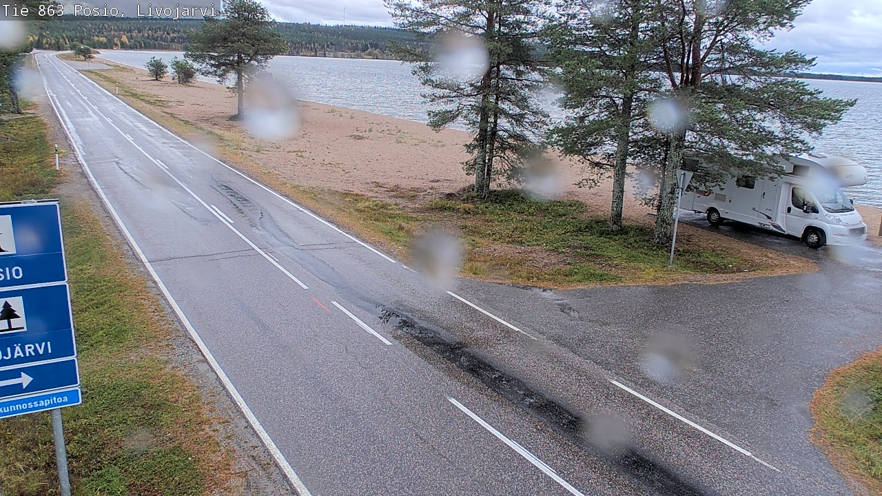 Weather Camera Image Väg 863 Livojärvi, Posio, Lappi