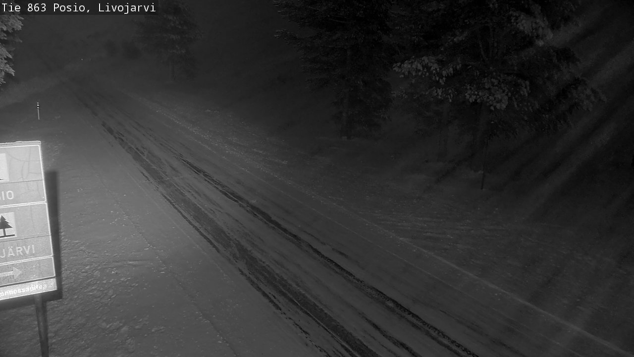 Weather Camera Image Väg 863 Livojärvi, Posio, Lappi