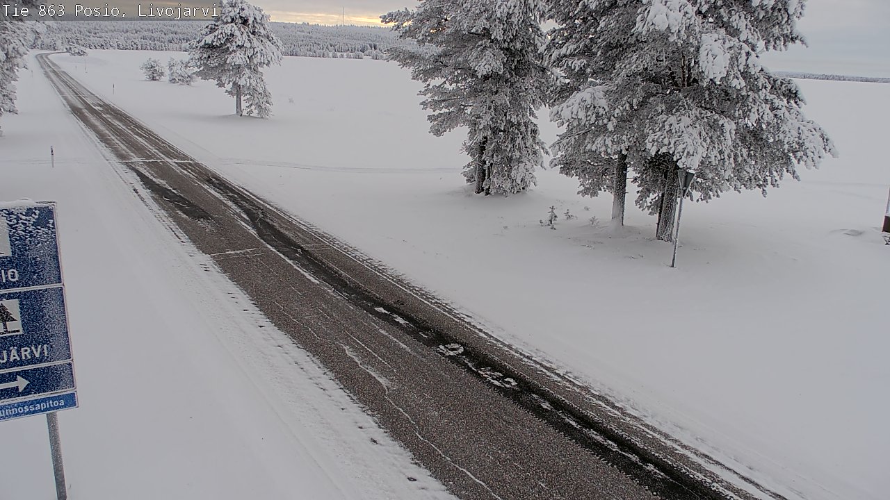 Kelikamerat Kuva Tie 863 Livojärvi, Posio, Lappi