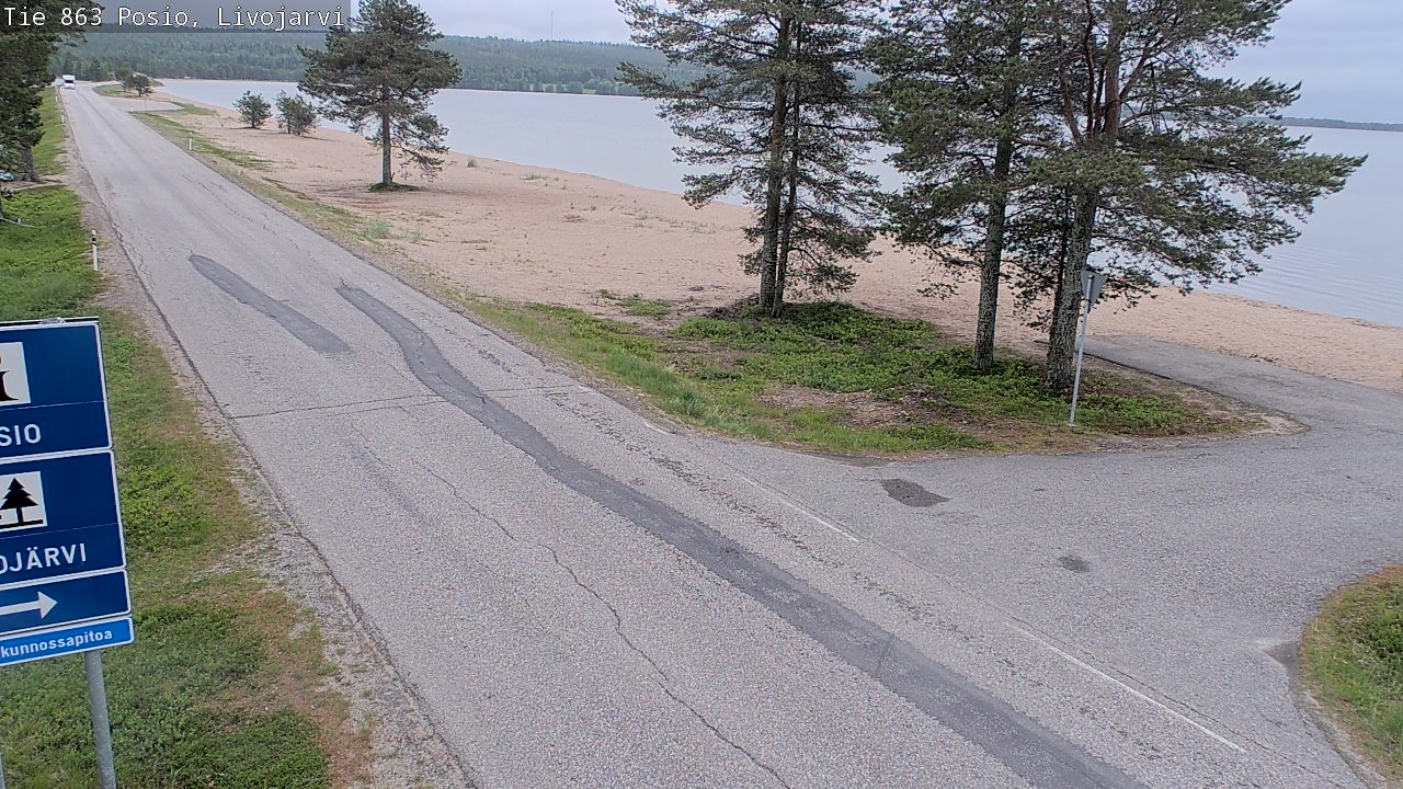 Kelikamerat Kuva Tie 863 Livojärvi, Posio, Lappi