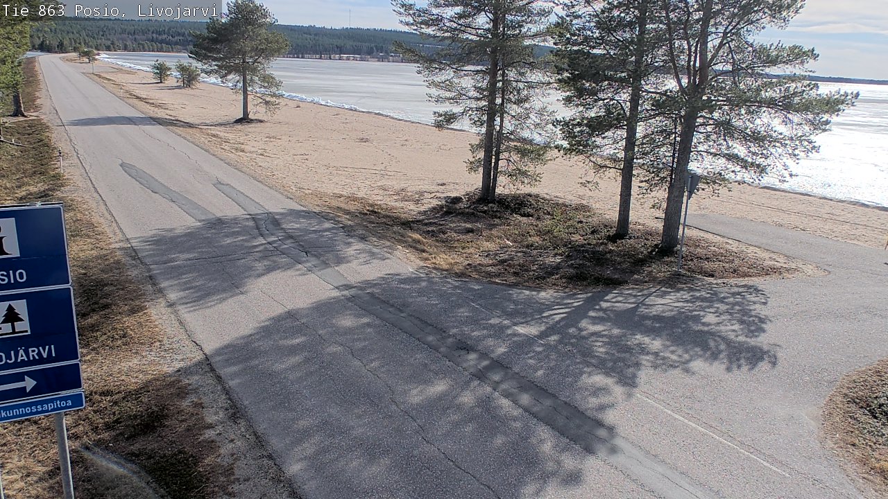 Weather Camera Image Väg 863 Livojärvi, Posio, Lappi