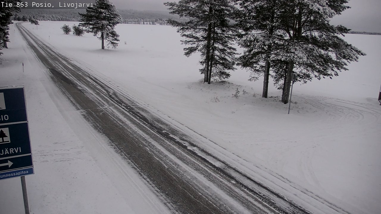 Weather Camera Image Road 863 Livojärvi, Posio, Lappi