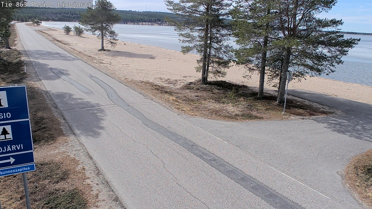 Weather Camera Image Väg 863 Livojärvi, Posio, Lappi