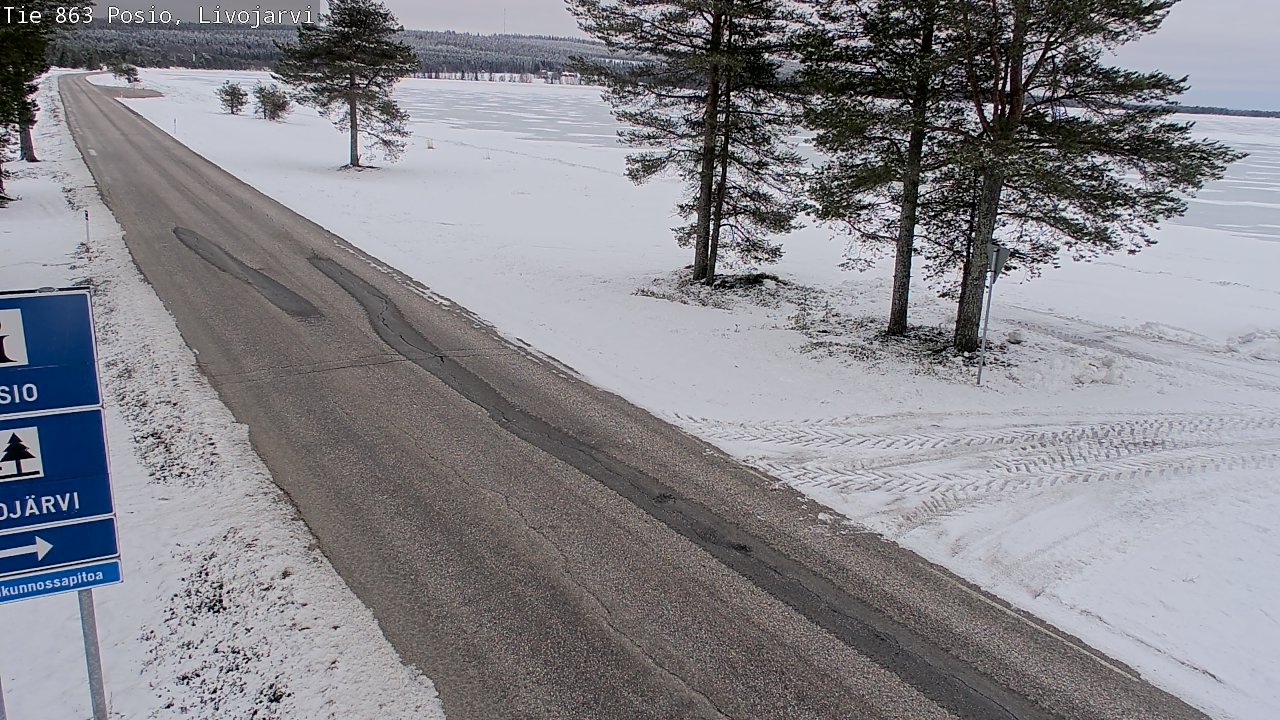 Kelikamerat Kuva Tie 863 Livojärvi, Posio, Lappi
