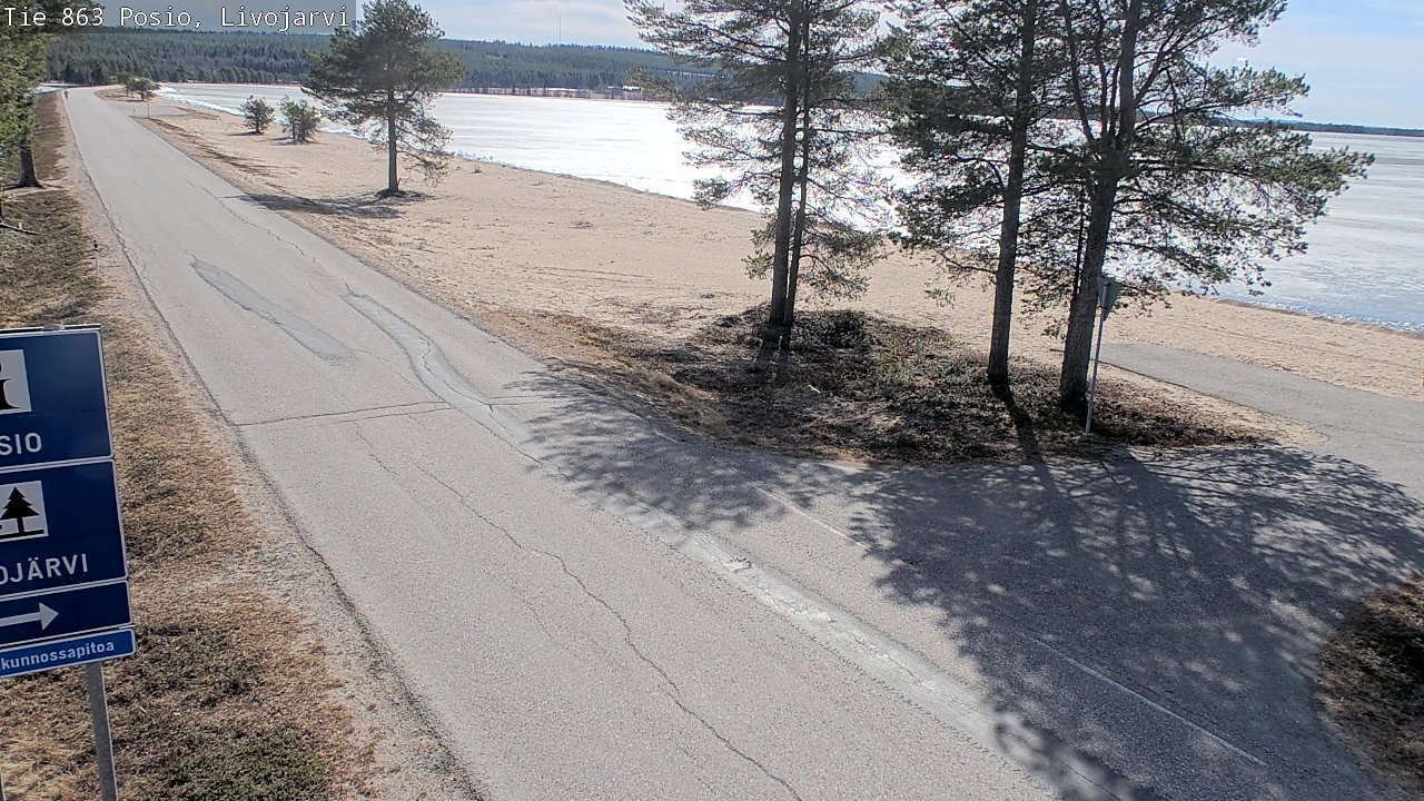 Weather Camera Image Väg 863 Livojärvi, Posio, Lappi