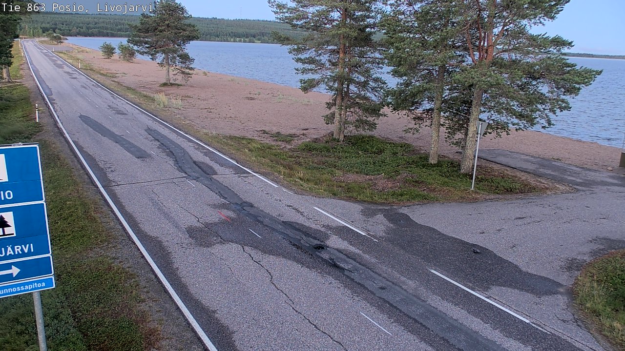 Kelikamerat Kuva Tie 863 Livojärvi, Posio, Lappi
