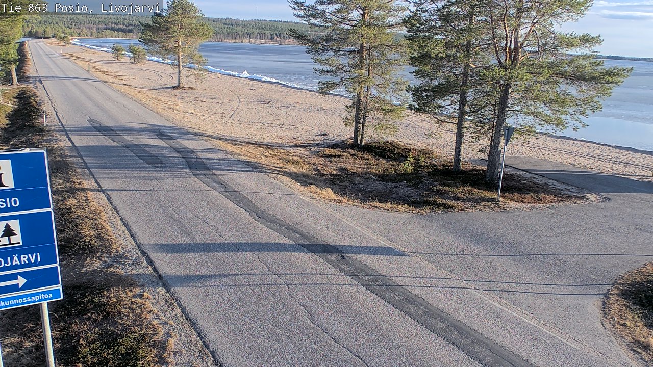 Weather Camera Image Väg 863 Livojärvi, Posio, Lappi