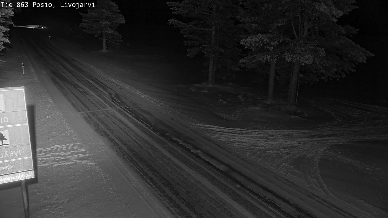 Weather Camera Image Road 863 Livojärvi, Posio, Lappi