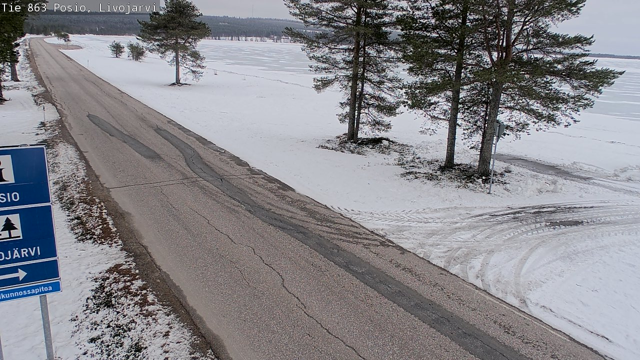 Weather Camera Image Väg 863 Livojärvi, Posio, Lappi