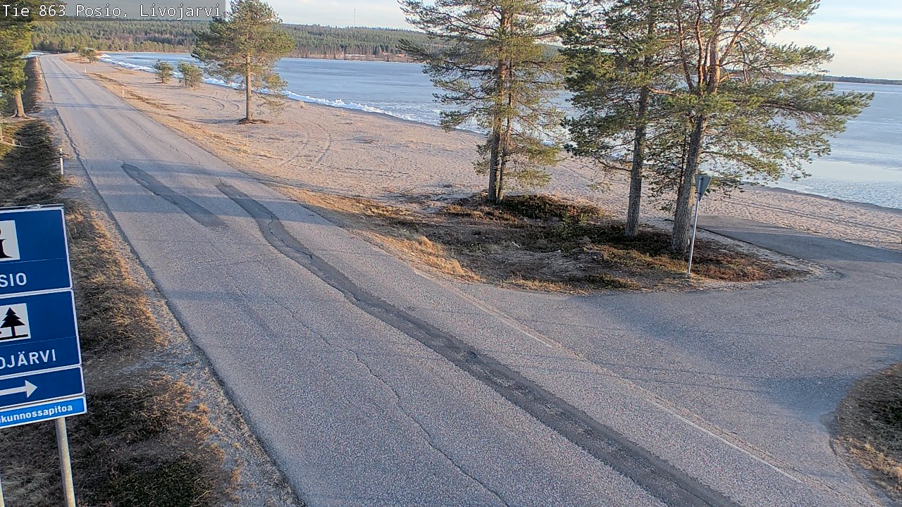 Weather Camera Image Väg 863 Livojärvi, Posio, Lappi