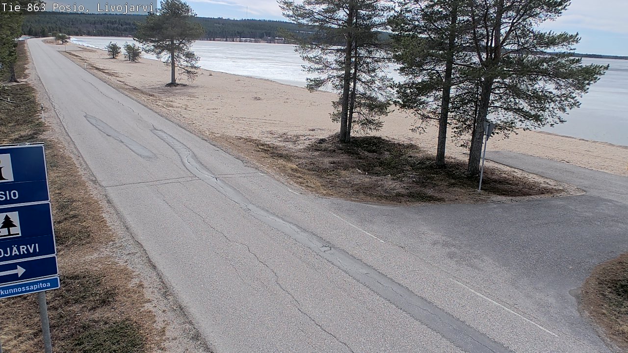 Weather Camera Image Väg 863 Livojärvi, Posio, Lappi