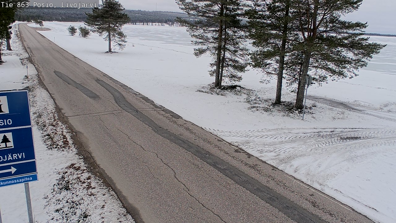 Weather Camera Image Road 863 Livojärvi, Posio, Lappi