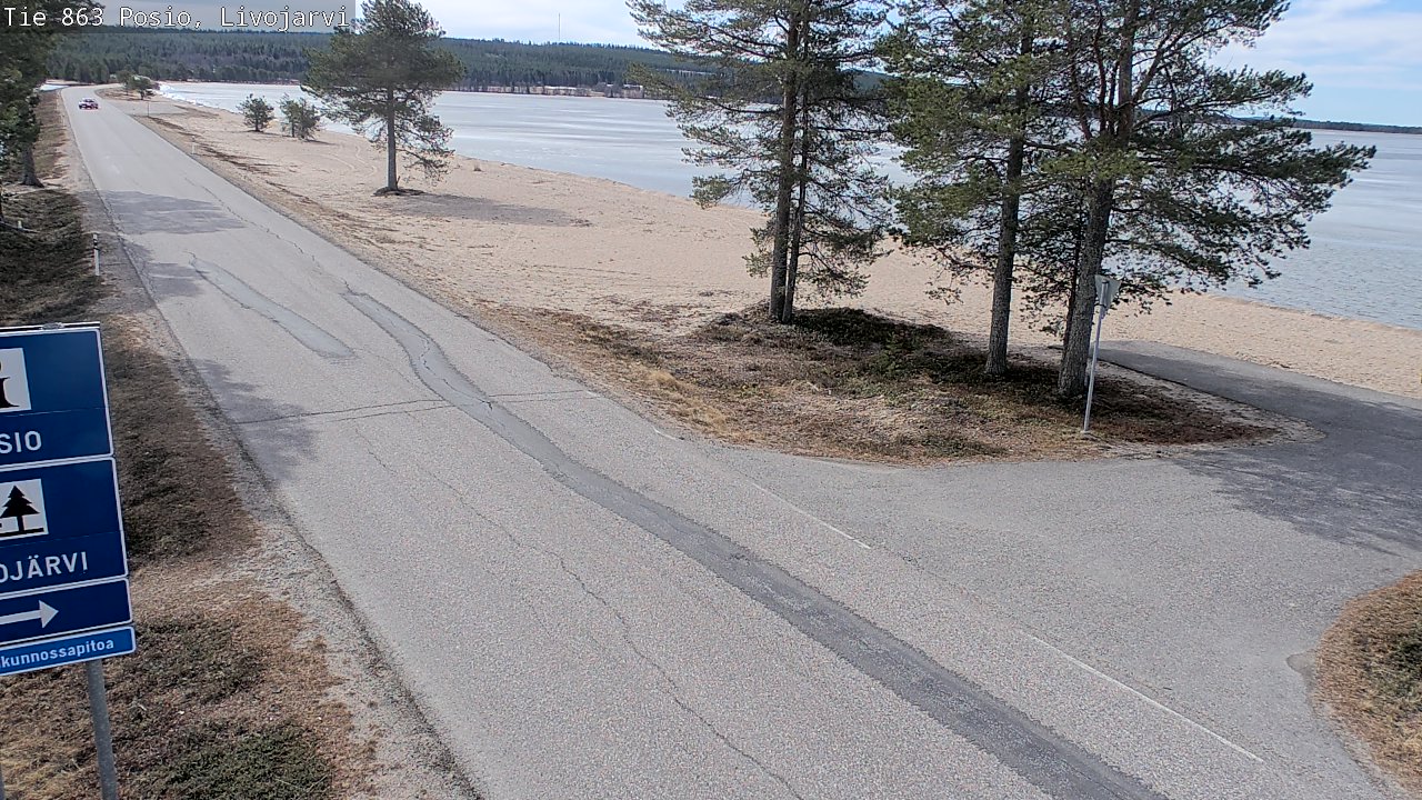 Weather Camera Image Väg 863 Livojärvi, Posio, Lappi