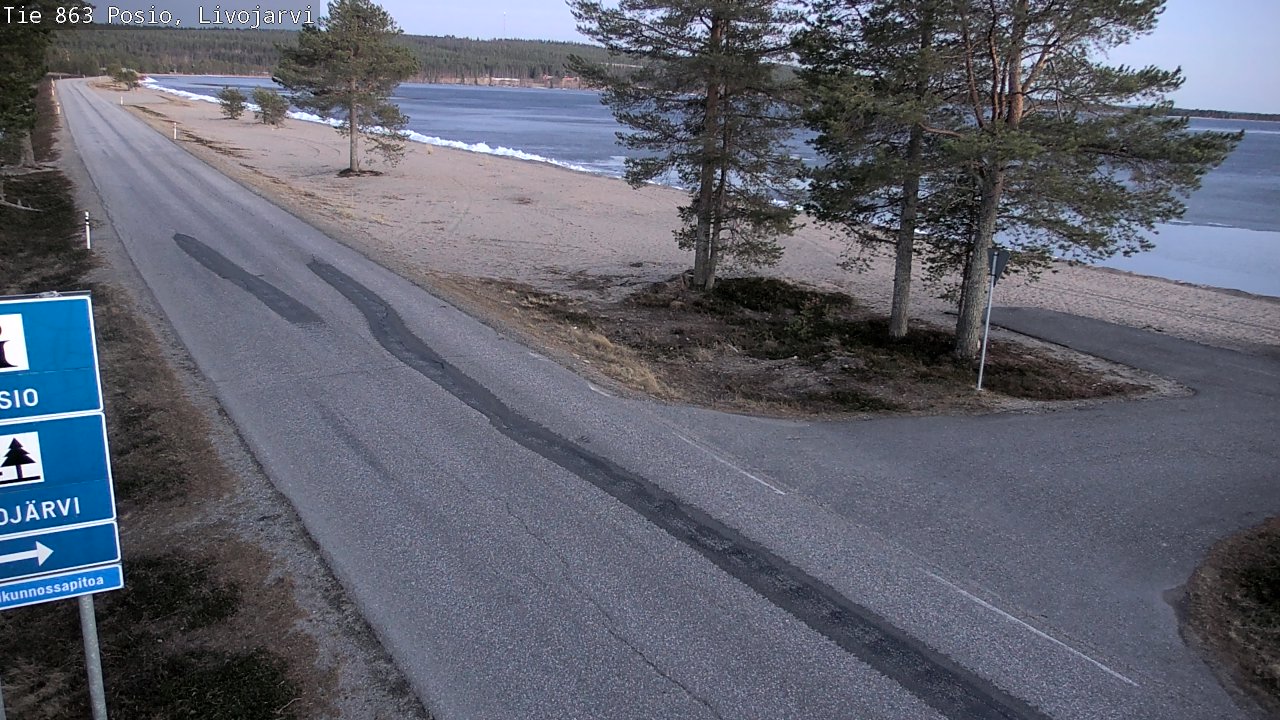 Weather Camera Image Väg 863 Livojärvi, Posio, Lappi