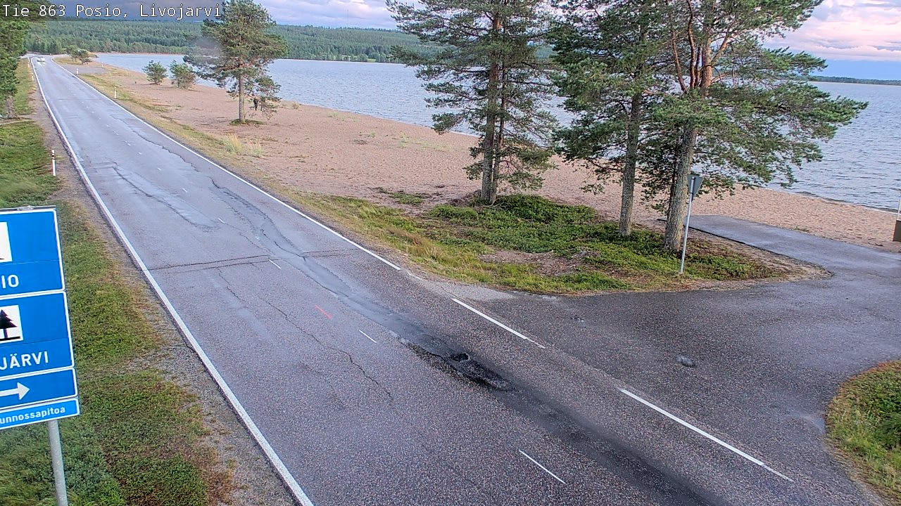 Kelikamerat Kuva Tie 863 Livojärvi, Posio, Lappi