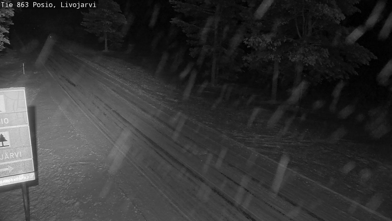 Weather Camera Image Road 863 Livojärvi, Posio, Lappi