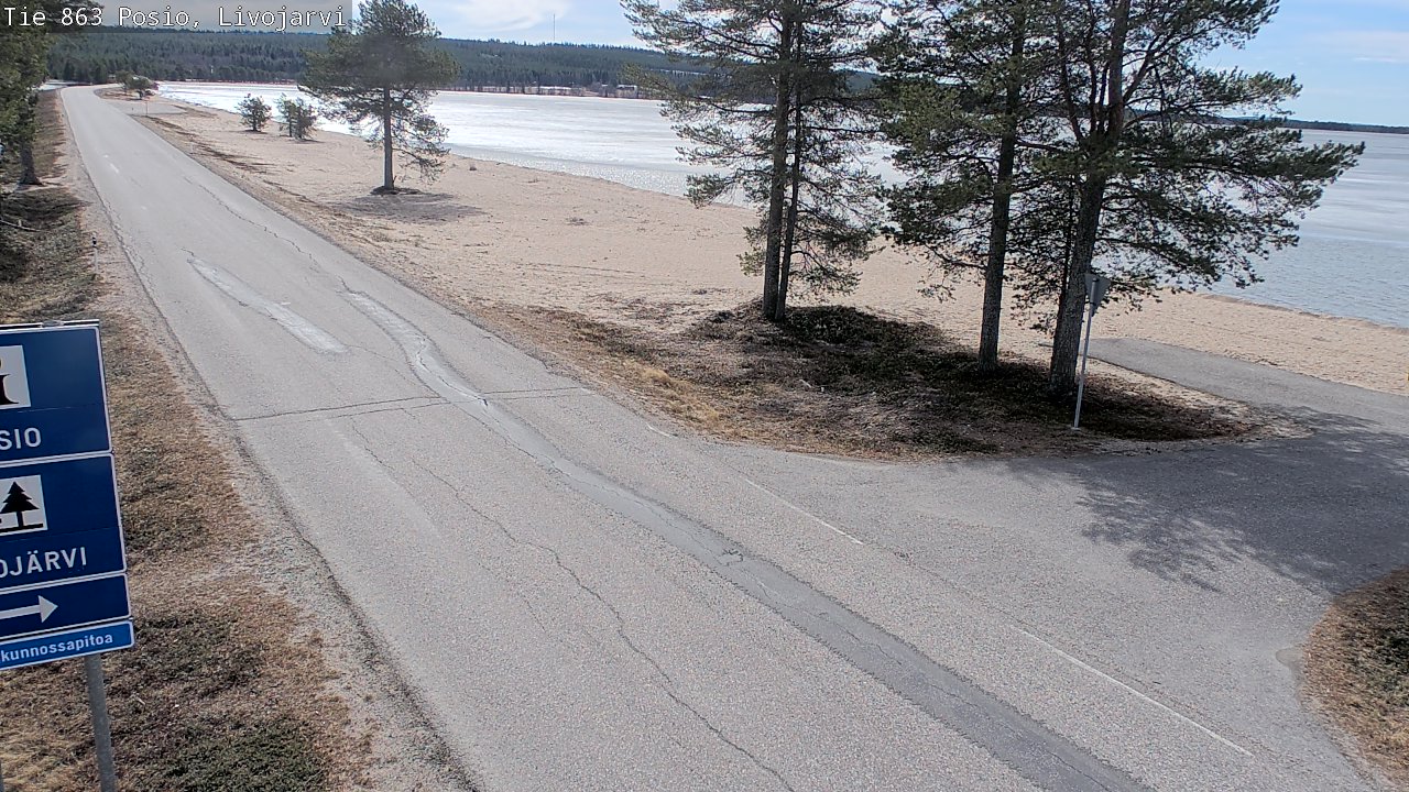 Weather Camera Image Väg 863 Livojärvi, Posio, Lappi