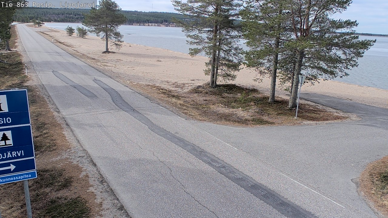 Weather Camera Image Väg 863 Livojärvi, Posio, Lappi