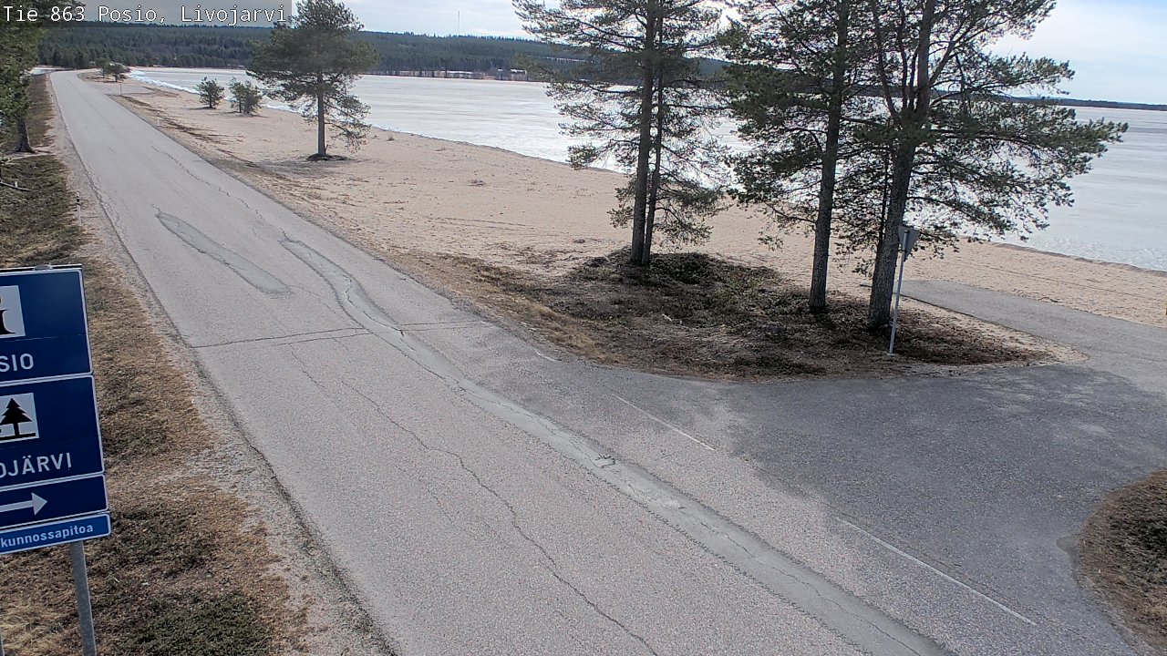 Weather Camera Image Väg 863 Livojärvi, Posio, Lappi