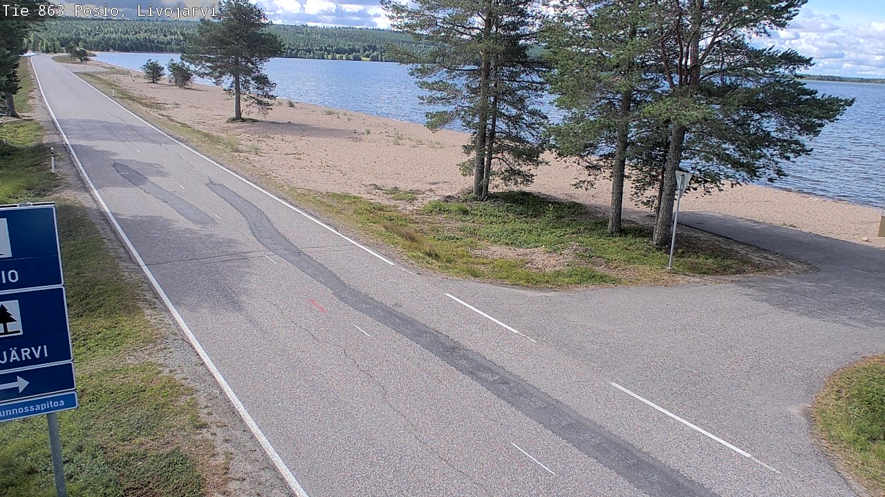 Weather Camera Image Väg 863 Livojärvi, Posio, Lappi
