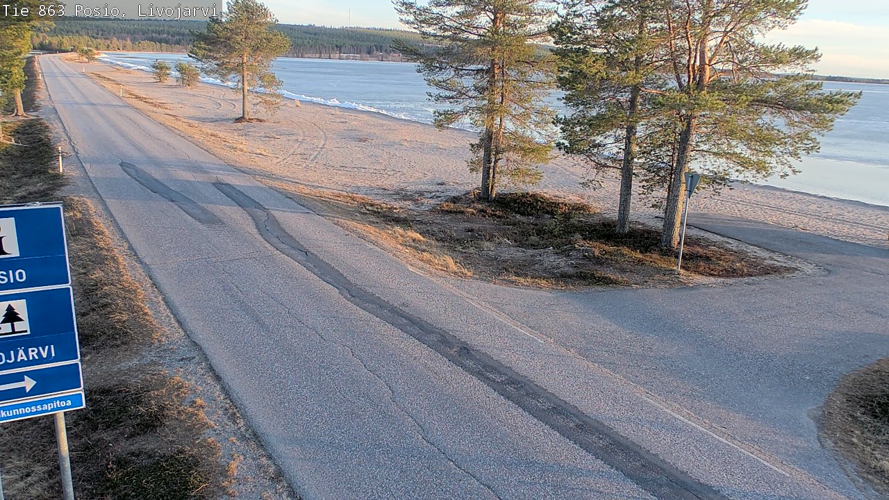 Weather Camera Image Väg 863 Livojärvi, Posio, Lappi