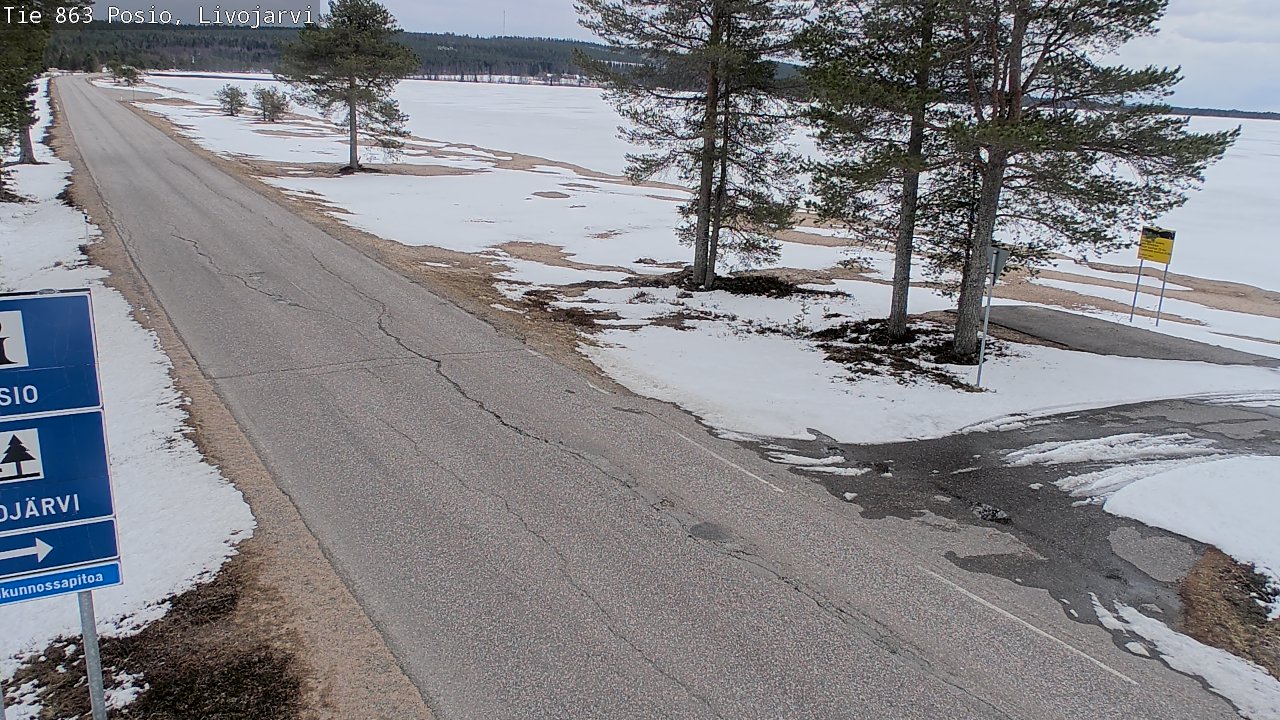 Weather Camera Image Road 863 Livojärvi, Posio, Lappi