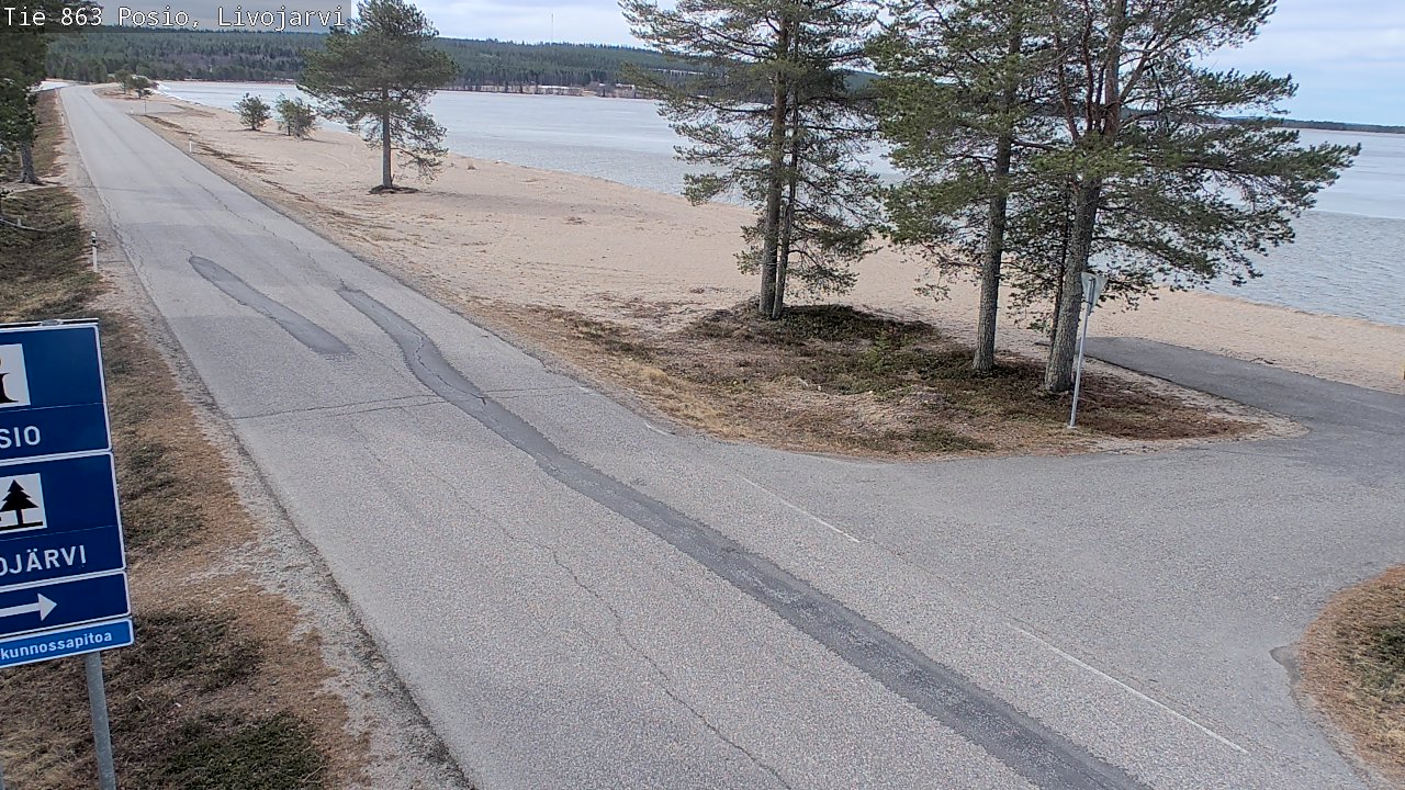 Weather Camera Image Väg 863 Livojärvi, Posio, Lappi