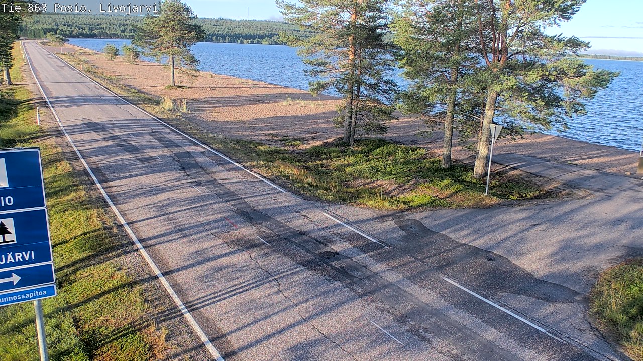 Weather Camera Image Road 863 Livojärvi, Posio, Lappi